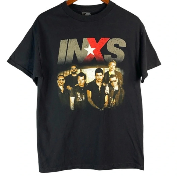 INXS Unisex Band Concert T-Shirt Baddie Front Back Graphic Tour 2006-07 Black M - Picture 11 of 11